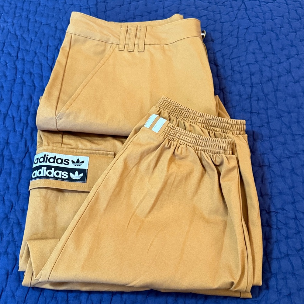 Adidas Women's Brown Cargo Joggers - Picture 2 of 11